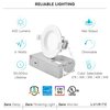 Luxrite 3 Inch Ultra Thin LED Recessed Downlight 5 CCT Selectable 2700K-5000K 6W 400LM Dimmable LR23730-1PK